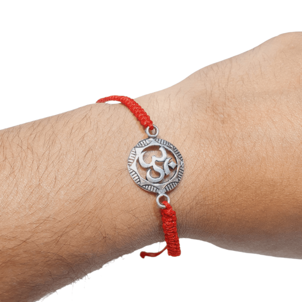 Om Encircle Rakhi in Pure Silver 925 Hallmarked