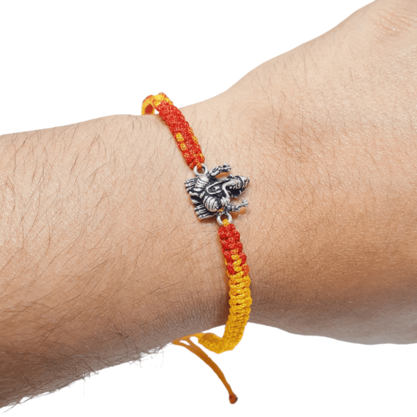 Stylish Ganesh Rakhi in Pure Silver 925 Hallmarked