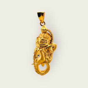 Ganesha Face Locket Hallmarked Pure Gold