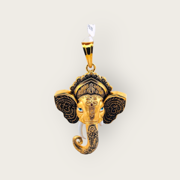 Ganesha Face Locket Hallmarked Pure Gold