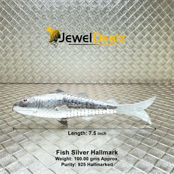 Fish Pure Silver 925 Hallmarked Length:7.5 inch