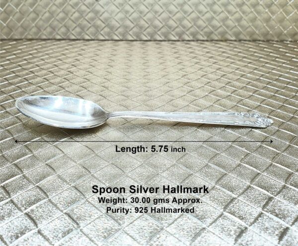 Spoon Pure Silver 925 Hallmarked Length:5.75 inch