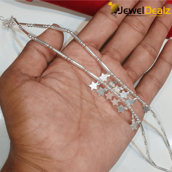 Payal/Anklet in Pure 925 Sterling Silver (Size: Adjustable)