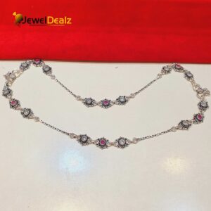 Jaipuri Payal/Anklet in Pure 925 Silver BIS Hallmarked