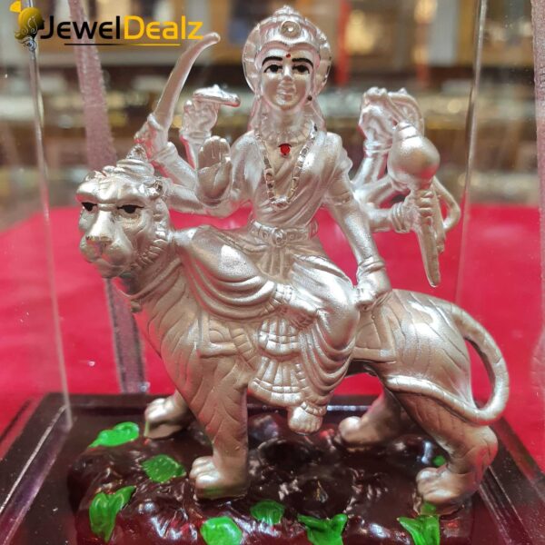 Durga Maa Idol in Pure 999 Hallmark Silver