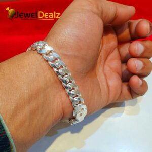 Gents Curb Bracelet in Sterling Silver Pure 925 BIS Hallmarked