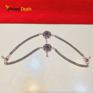 Jaipuri Payal/Anklet in Pure 925 Silver BIS Hallmarked