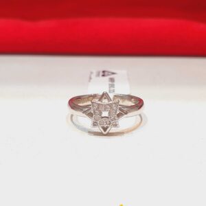 Ladies Star Ring in Sterling Silver Pure 925 BIS Hallmarked