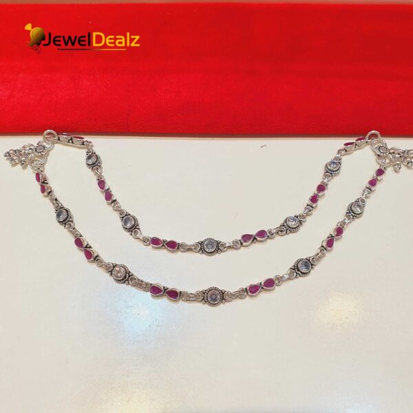 Jaipuri Payal/Anklet in Pure 925 Silver BIS Hallmarked