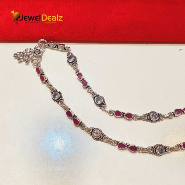 Jaipuri Payal/Anklet in Pure 925 Silver BIS Hallmarked