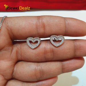 Tops Heart Shape in Sterling Silver Pure 925 BIS Hallmarked