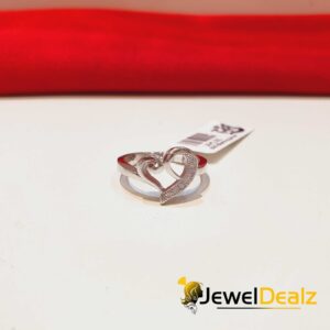 Ladies Heart Ring in Sterling Silver Pure 925 BIS Hallmarked