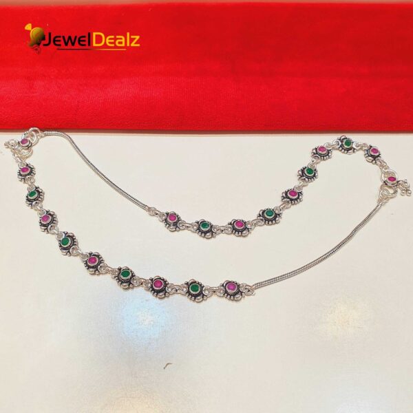 Jaipuri Payal/Anklet in Pure 925 Silver BIS Hallmarked