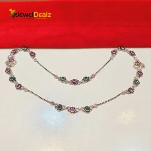 Jaipuri Payal/Anklet in Pure 925 Silver BIS Hallmarked