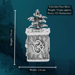 Tulsi Idol in Pure Silver 925 Hallmarked Width:2.6cm Hei:5.8cm