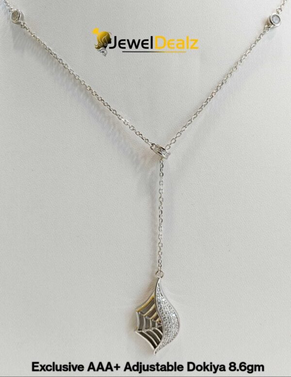 Chain with Stylish Pendent in Sterling Silver Pure 925 BIS Hallmarked