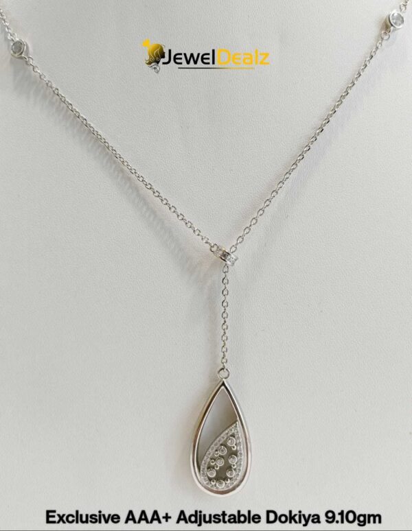 Chain with Stylish Pendent in Sterling Silver Pure 925 BIS Hallmarked