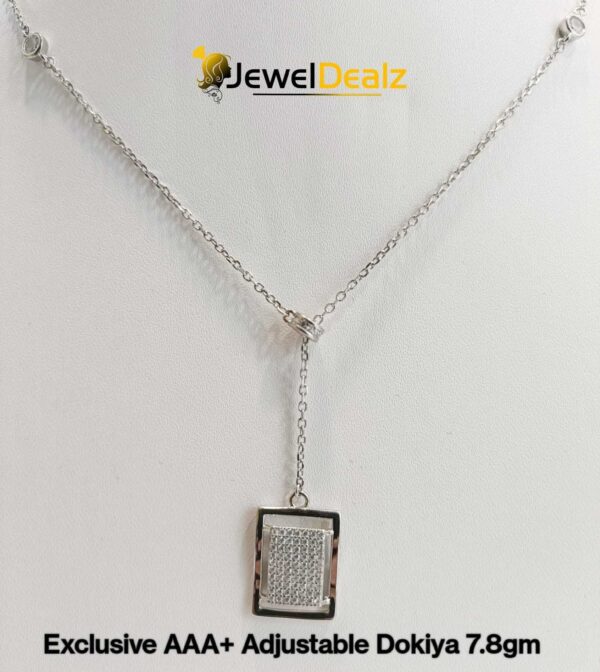 Chain with Stylish Pendent in Sterling Silver Pure 925 BIS Hallmarked