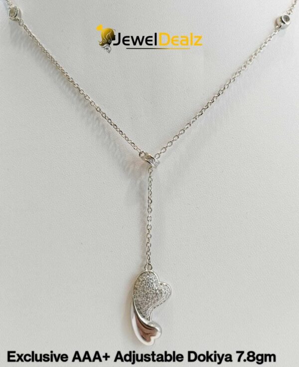 Chain with Stylish Pendent in Sterling Silver Pure 925 BIS Hallmarked