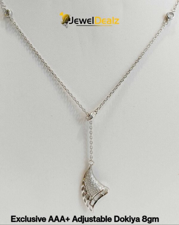 Chain with Stylish Pendent in Sterling Silver Pure 925 BIS Hallmarked