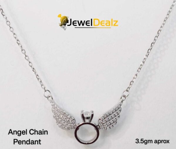 Angel Chain Pendent in Sterling Silver Pure 925 BIS Hallmarked