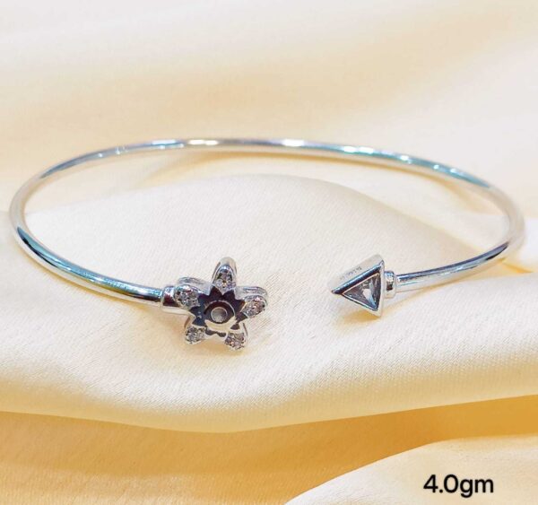 Ladies Flower Arrow Kada Sterling Silver Pure 925 BIS Hallmarked