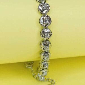Ladies Circle Bracelet in Sterling Silver Pure 925 BIS Hallmarked