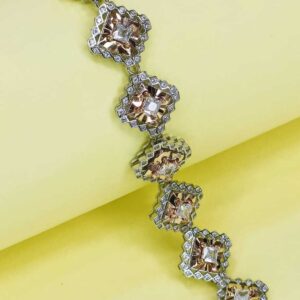 Ladies Twist Bracelet in Rose Sterling Silver Pure 925 BIS Hallmarked