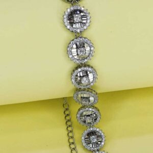 Ladies Round Bracelet in Sterling Silver Pure 925 BIS Hallmarked