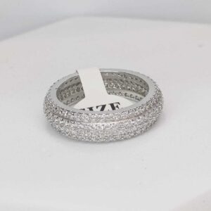 Ladies Band Ring in Sterling Silver Pure 925 BIS Hallmarked