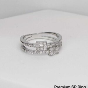 Ladies Solitaire Ring in Sterling Silver Pure 925 BIS Hallmarked