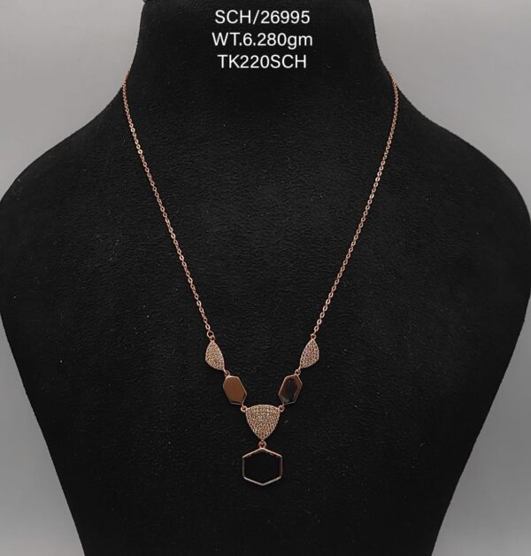 Chain with Lock & Key Pendent in Sterling Silver