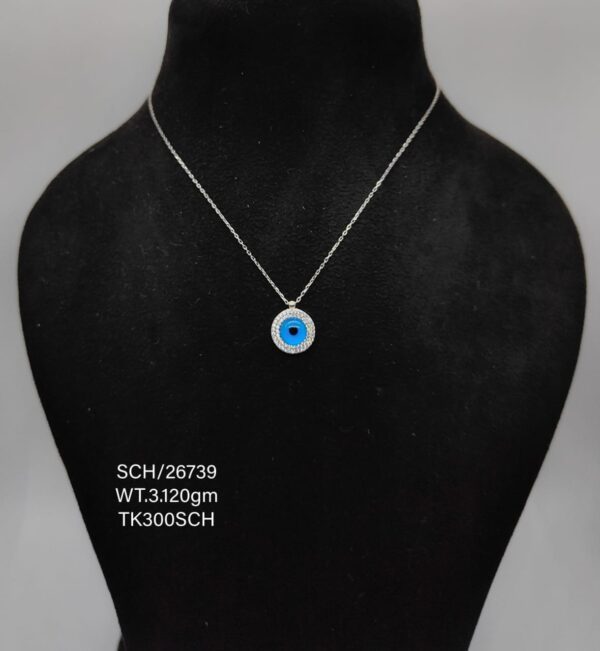 Chain with Evil Eye Pendant in Sterling Silver 925 (Copy)