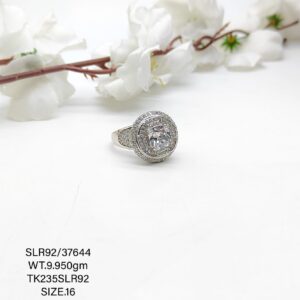 Stunning White Stone Ladies Ring in Sterling Silver 925