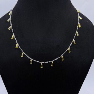 Vibrant Yellow Heart Beads Necklace in Sterling Silver 925 (Copy)