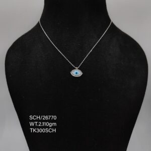 Chain with Evil Eye Pendant in Sterling Silver 925 (Copy)