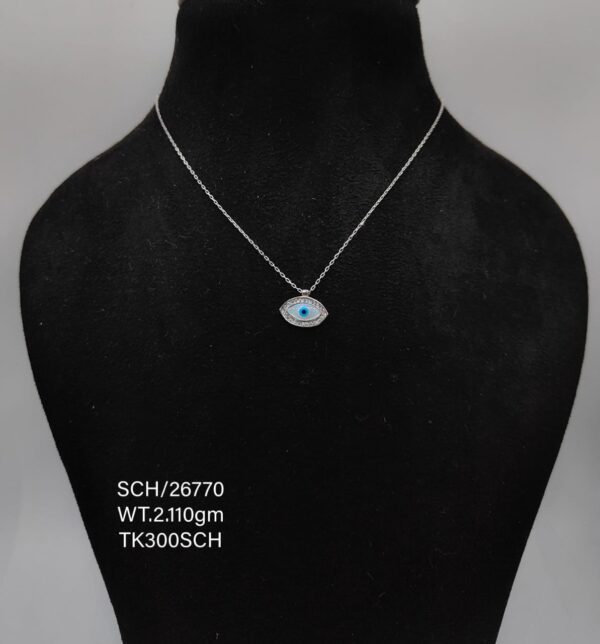 Chain with Evil Eye Pendant in Sterling Silver 925 (Copy)