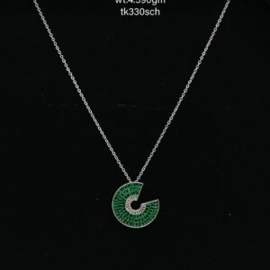 Dual Chain with key Pendent in Sterling Silver