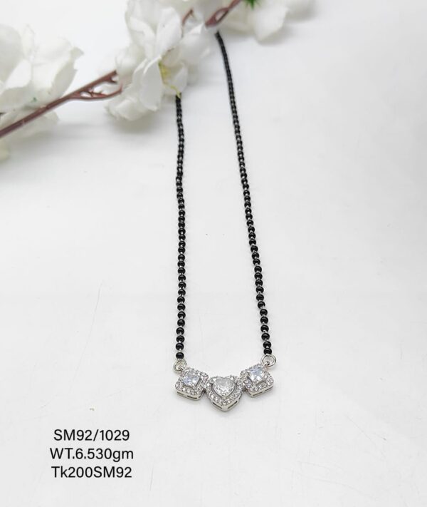 Solitaire Pure Silver Mangalsutra (Copy)