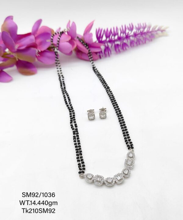 Solitaire Pure Silver Mangalsutra