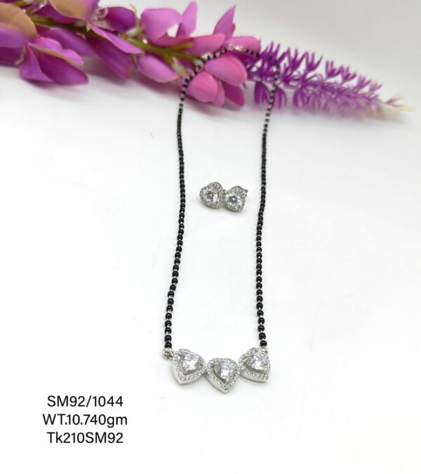 Solitaire Pure Silver Mangalsutra (Copy)