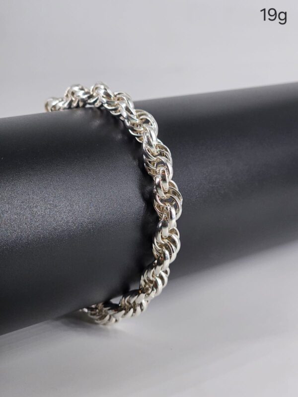 Men's Link Design Bracelets in Sterling Silver Pure 925