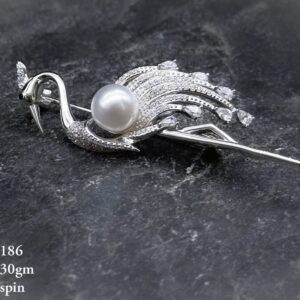 Elegant Red Brooch in Pure Silver 925 BIS Hallmarked (Copy)