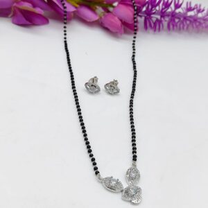 Solitaire Pure Silver Mangalsutra (Copy)