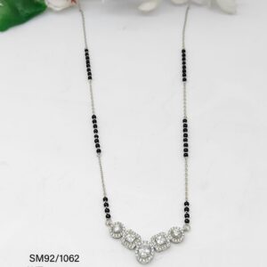 Solitaire Pure Silver Mangalsutra