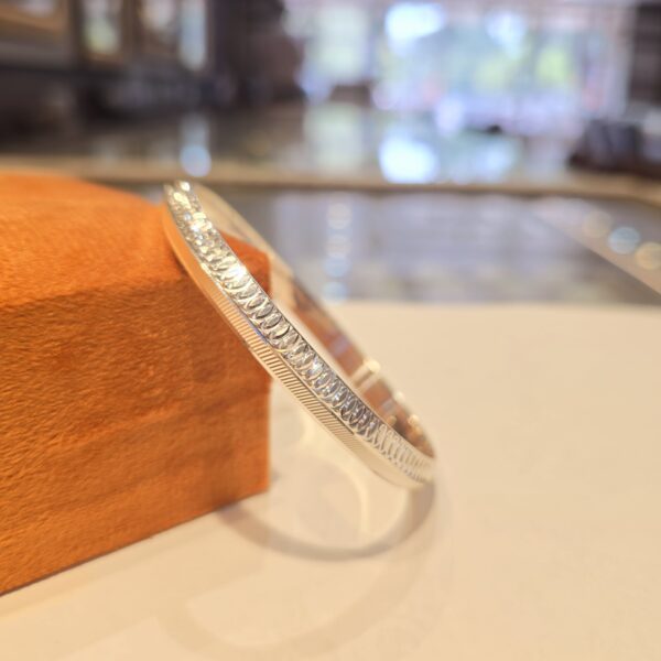 Semi-Cross Kada Sterling Silver Pure 925 BIS Hallmarked