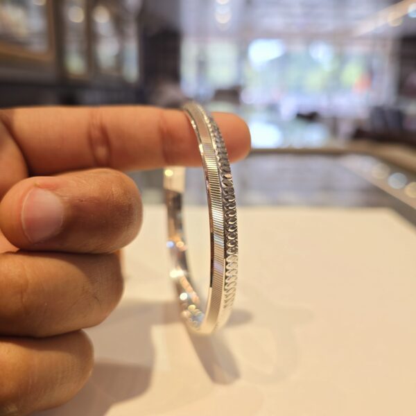 Semi-Cross Kada Sterling Silver Pure 925 BIS Hallmarked