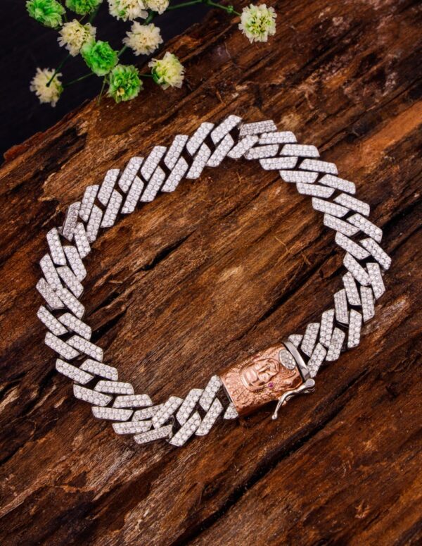 African Cuban Bracelet in Sterling Silver Pure 925 BIS Hallmarked