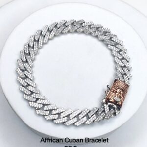 African Cuban Bracelet in Sterling Silver Pure 925 BIS Hallmarked