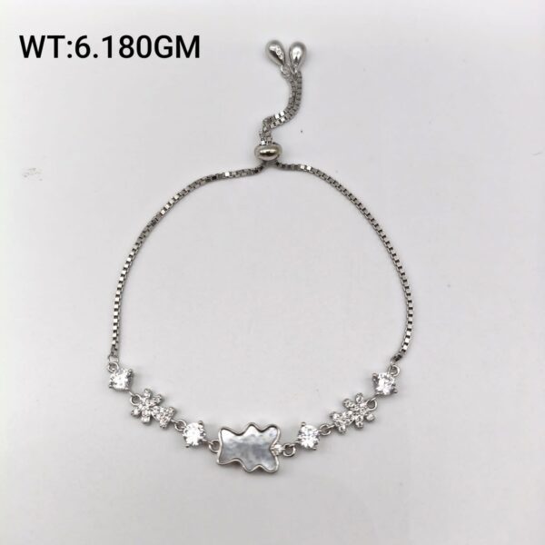 Stunning Charm Ladies Bracelet in Sterling Silver Pure 925